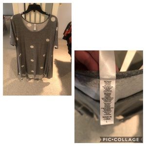 NWOT Lularoe Polka Dot Perfect T Size Large